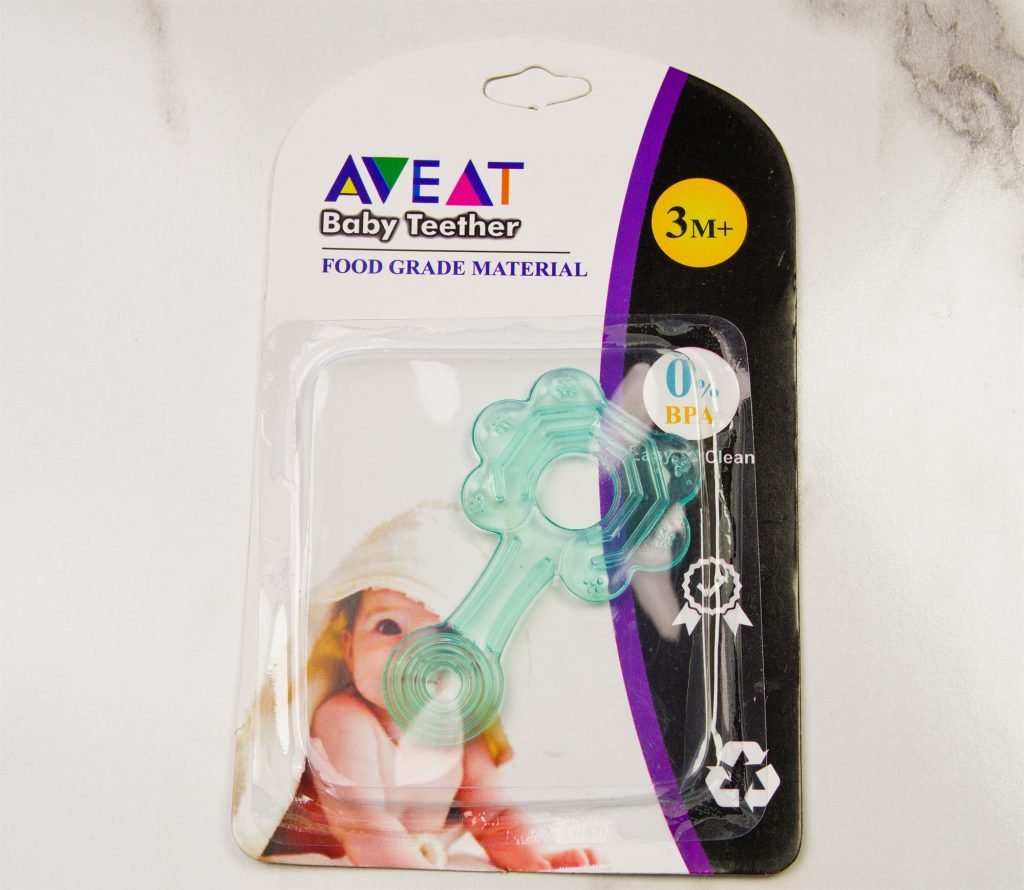 Aveat Water-Free Baby Teether — Rattle Stick (Teal)