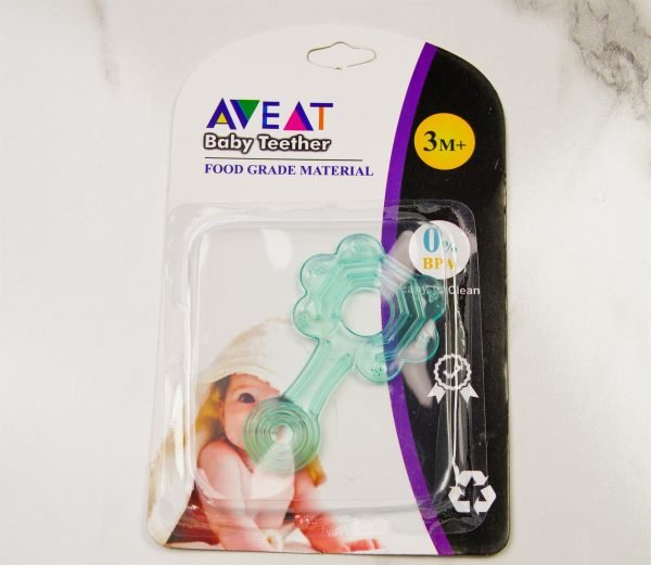 Aveat Water-Free Baby Teether — Rattle Stick (Teal)