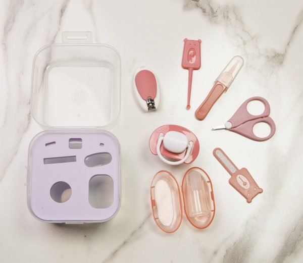 Baby Grooming & Nail Care Kit — 7 Pieces — Pink