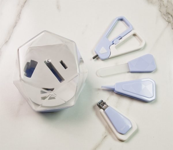 Baby Nail Care Set in Diamond Case — 4 Pieces — Blue