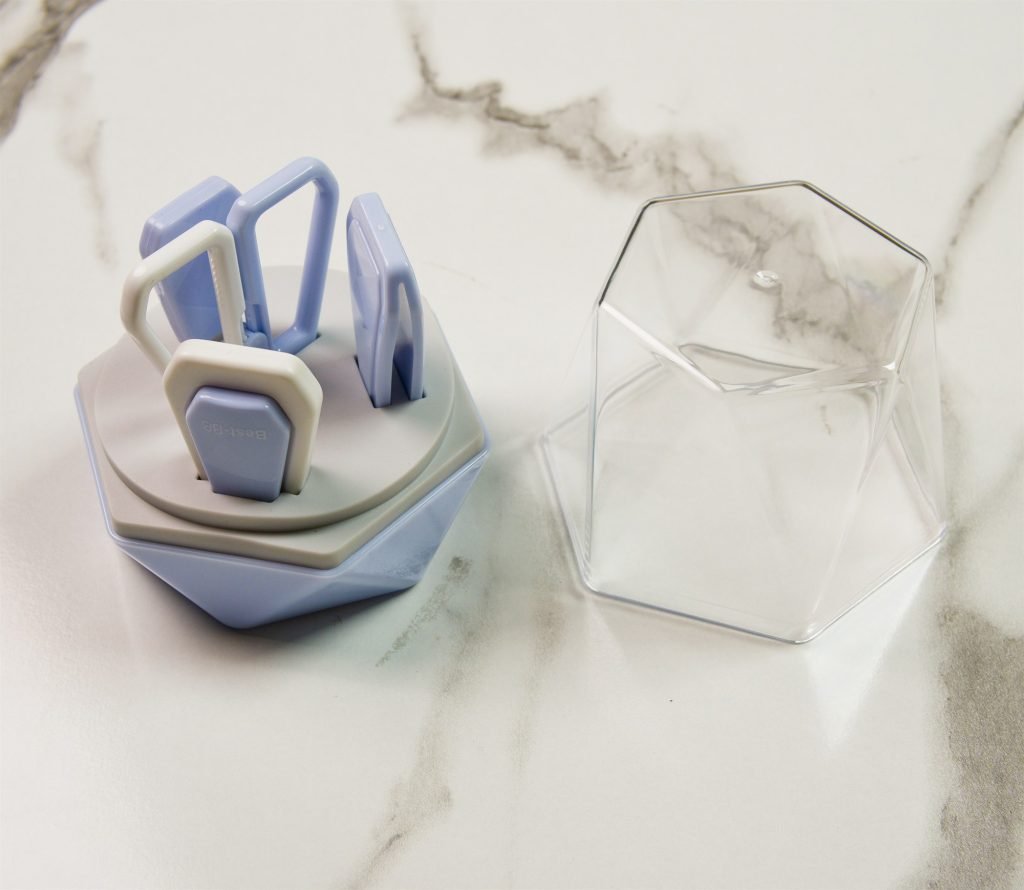 Baby Nail Care Set in Diamond Case — 4 Pieces — Blue