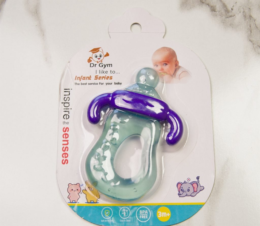 Dr Gym Bottle-Shaped Teether — Purple