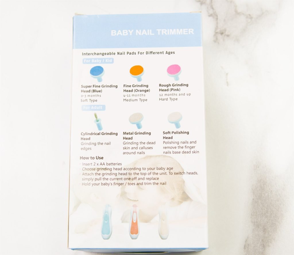 Electric Baby Nail Trimmer with 6 Pads