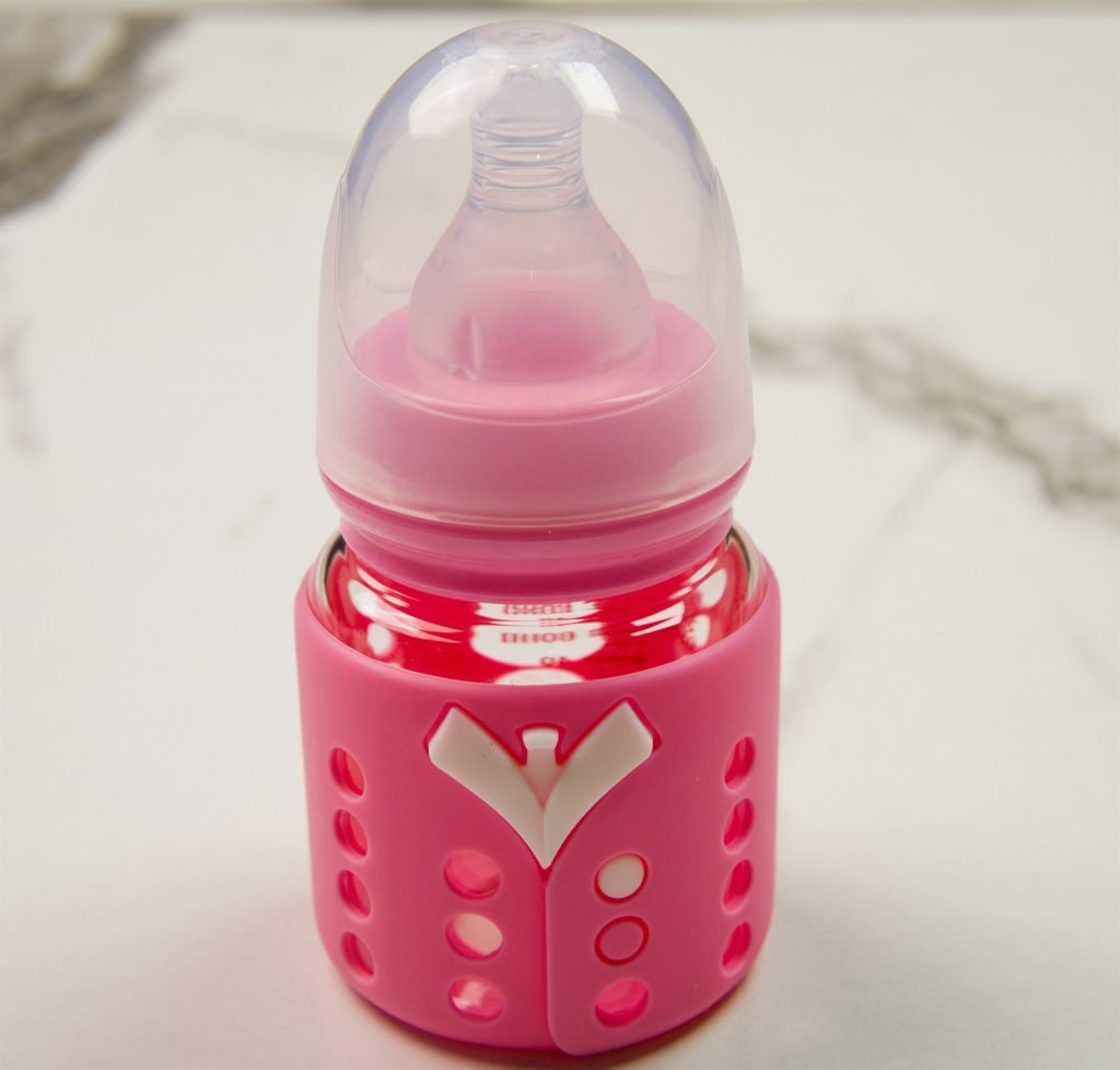 First Steps Mini Bottle with Silicone Sleeve — 60 ml — Pink