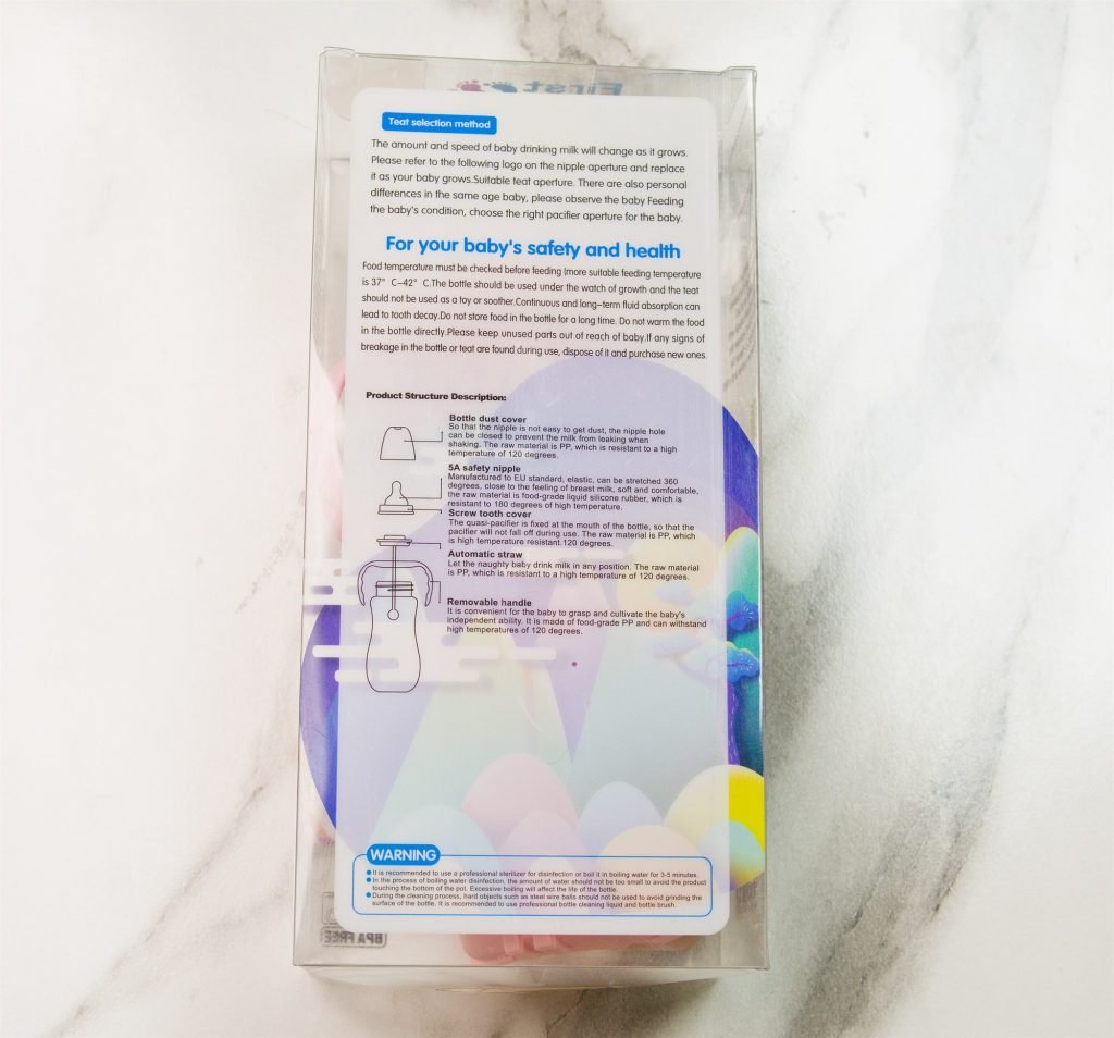 First Steps Rainbow Glass Bottle with Handles — 240 ml