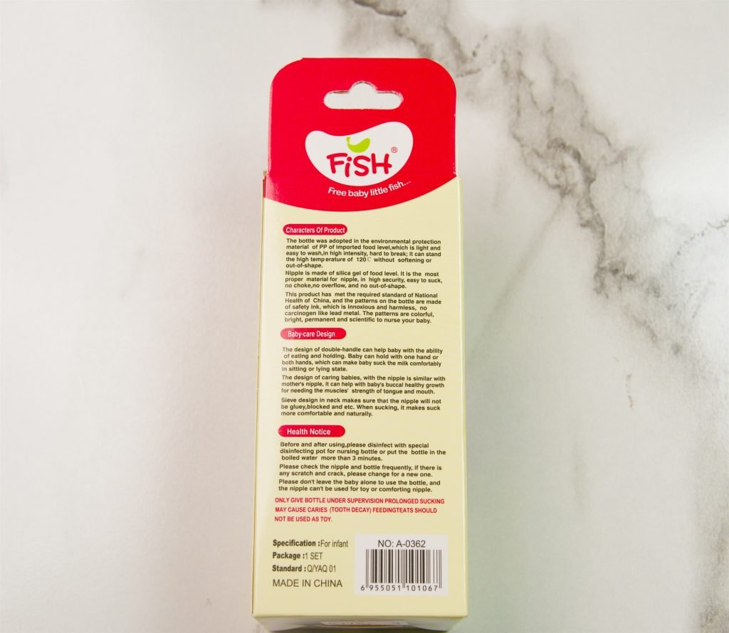 Little Fish Crystal PP Feeding Bottle — 90 ml — Pink