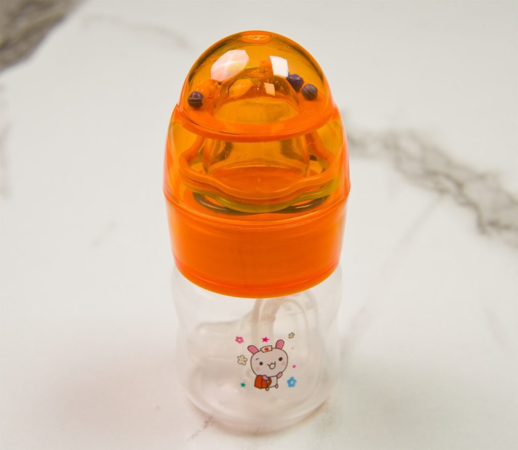 Little Fish Crystal PP Feeding Bottle — 90 ml — Orange