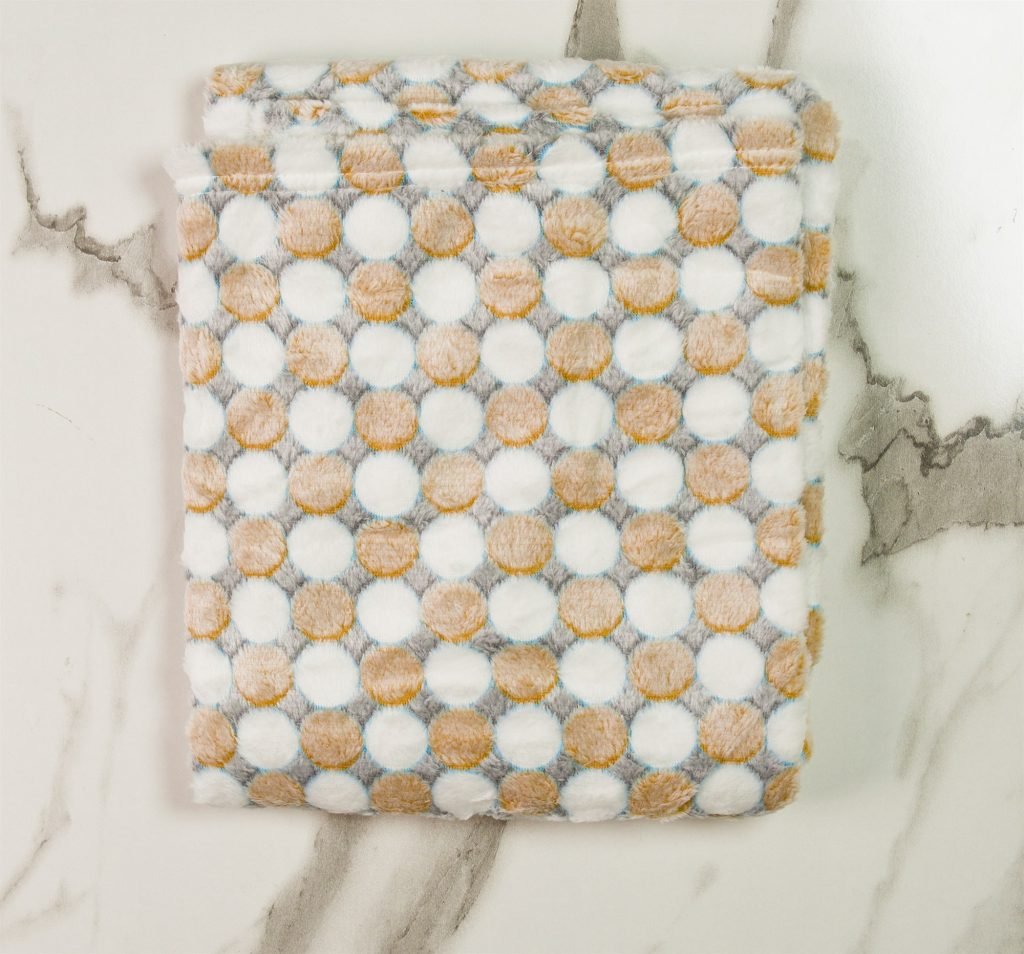 Soft Dot Fleece Baby Blanket — Brown
