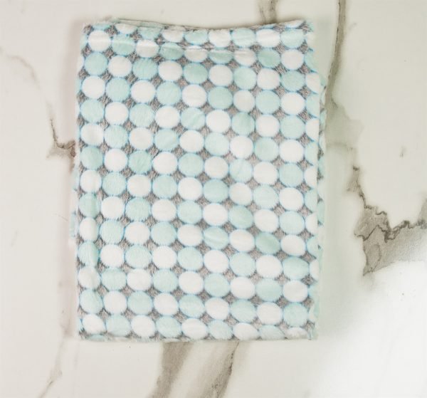 Soft Dot Fleece Baby Blanket — Mint