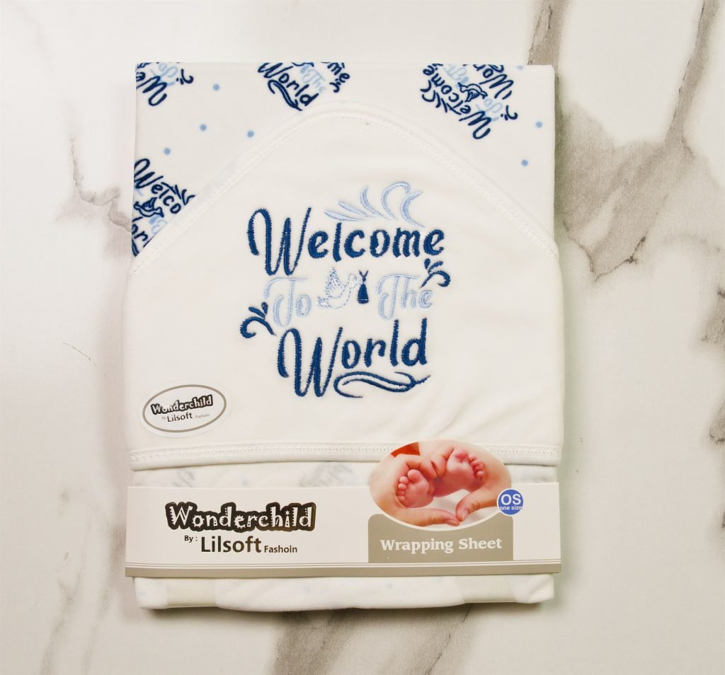 Wonderchild "Welcome to the World" Hooded Wrapping Sheet — Blue