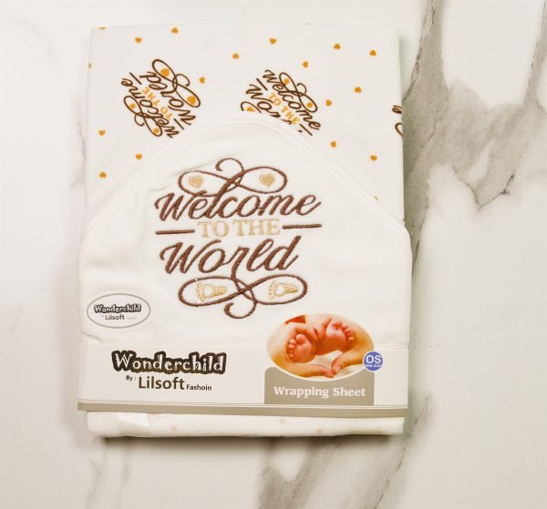 Wonderchild "Welcome to the World" Hooded Wrapping Sheet — Brown
