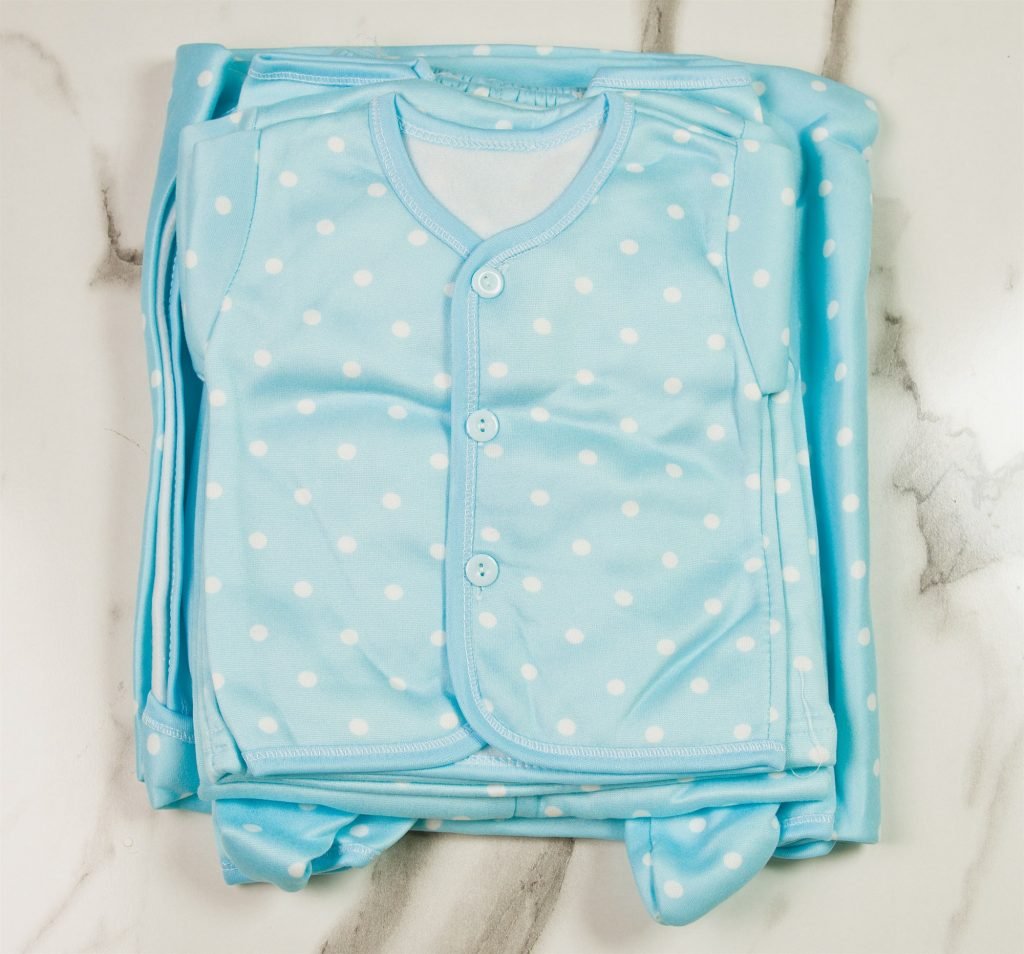 Newborn 5-Piece Starter Set — Blue Polka Dot