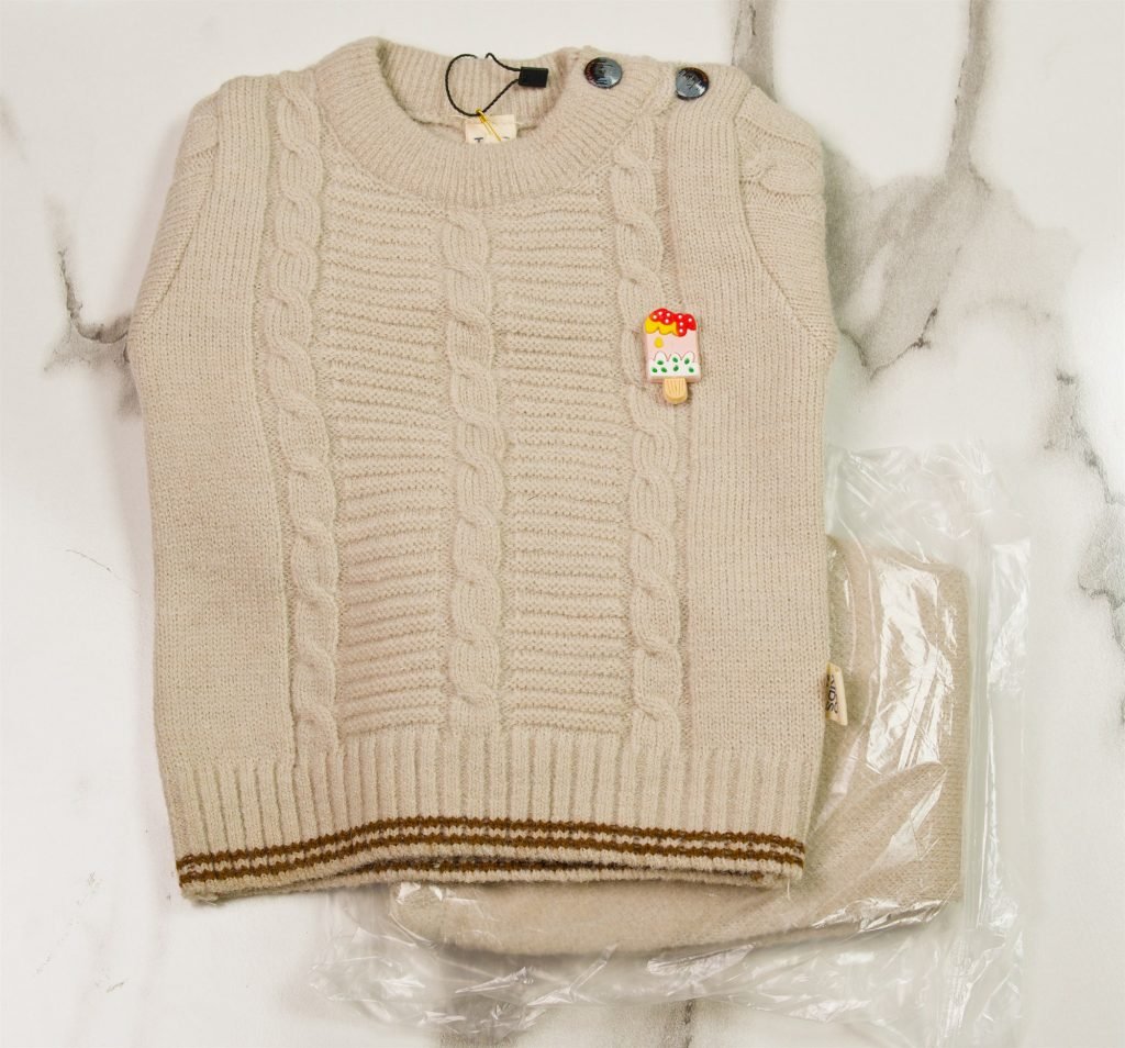 Newborn Cable Knit Suit — Cream