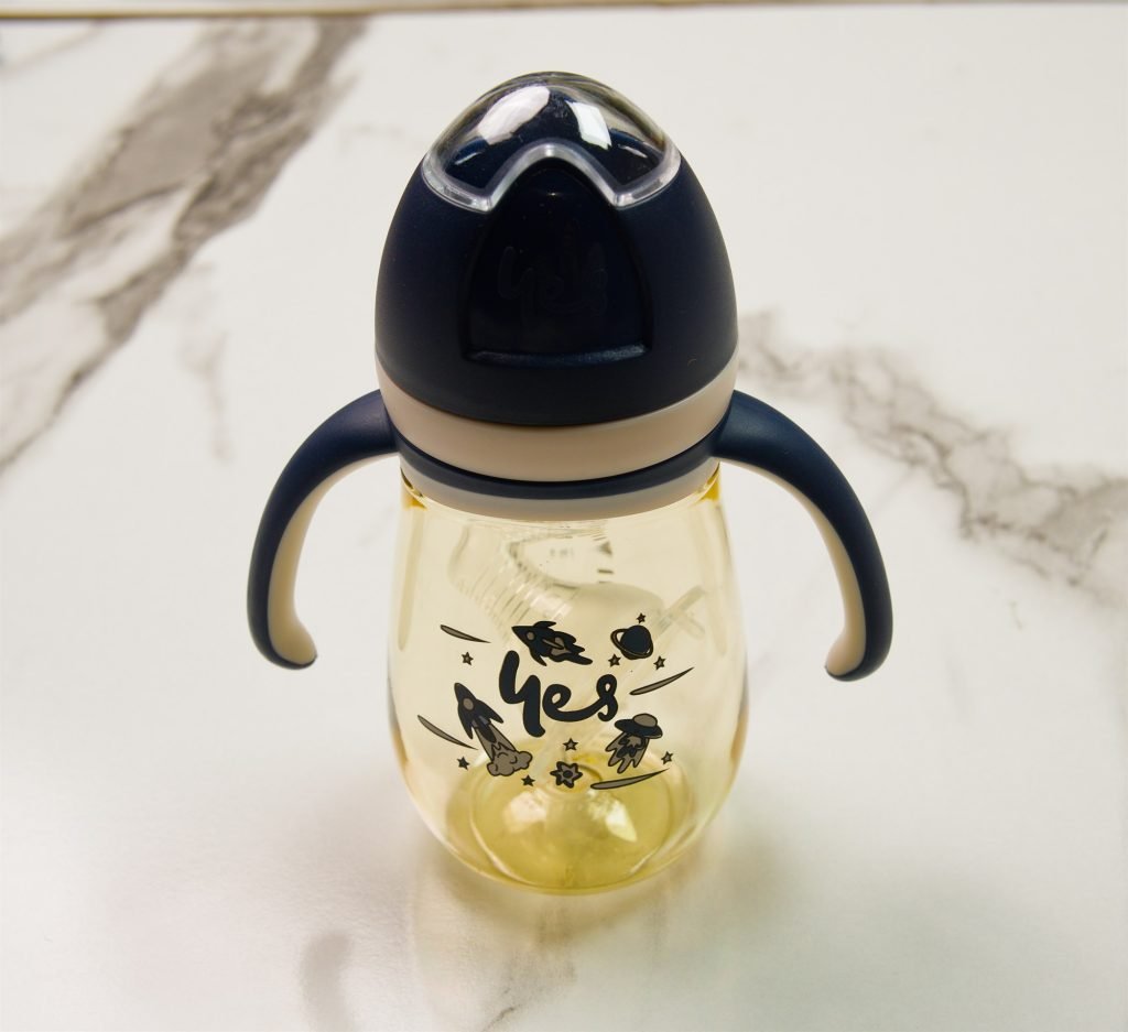 Yes PPSU Anti-Colic Bottle with Handles — 240 ml — Navy