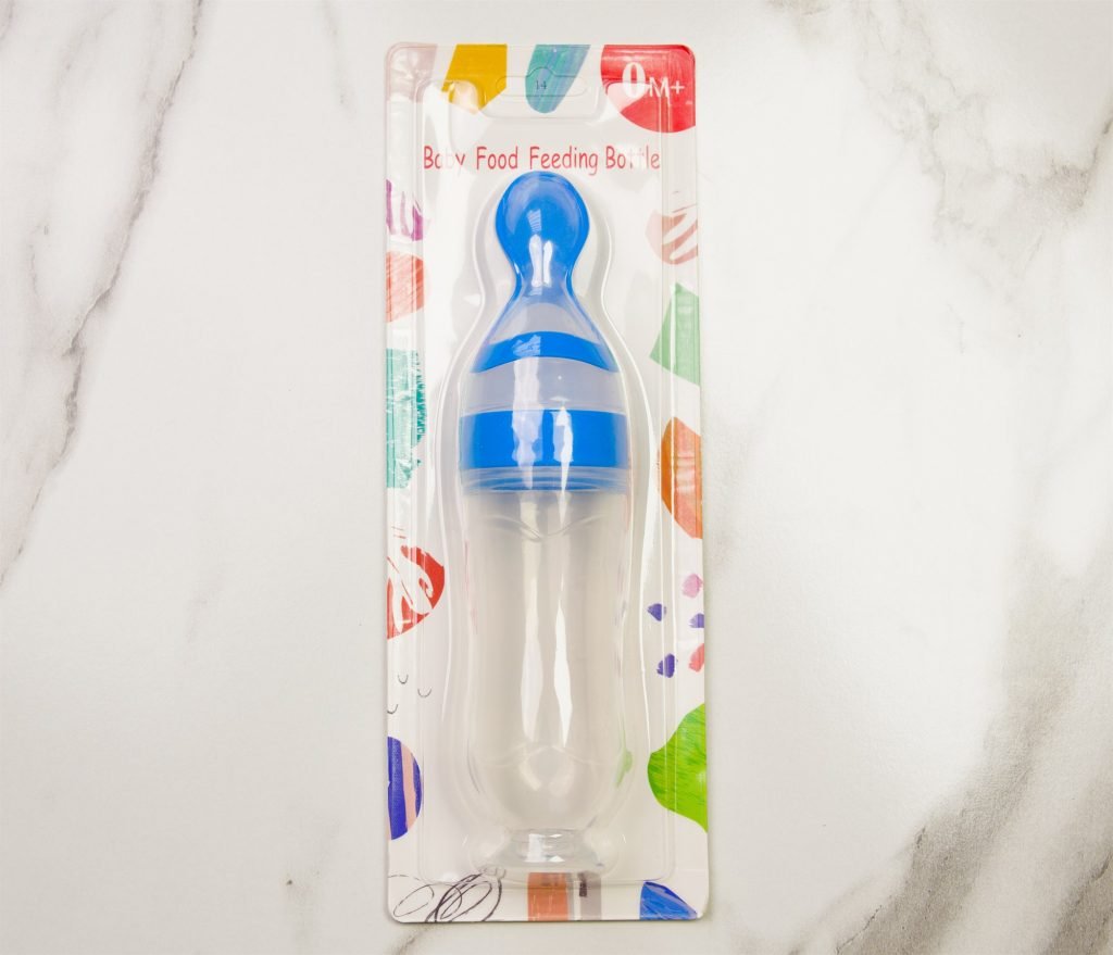 Squeeze Feeding Spoon Bottle — Blue